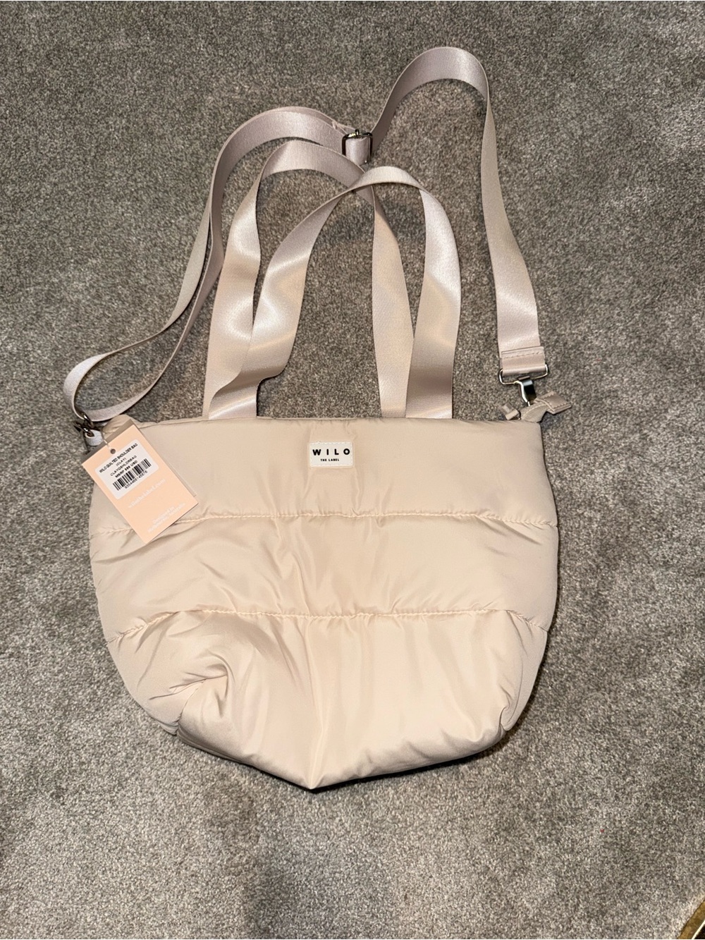 WILO Quilted Puffer Shoulder Bag NWT Crossbody Tote